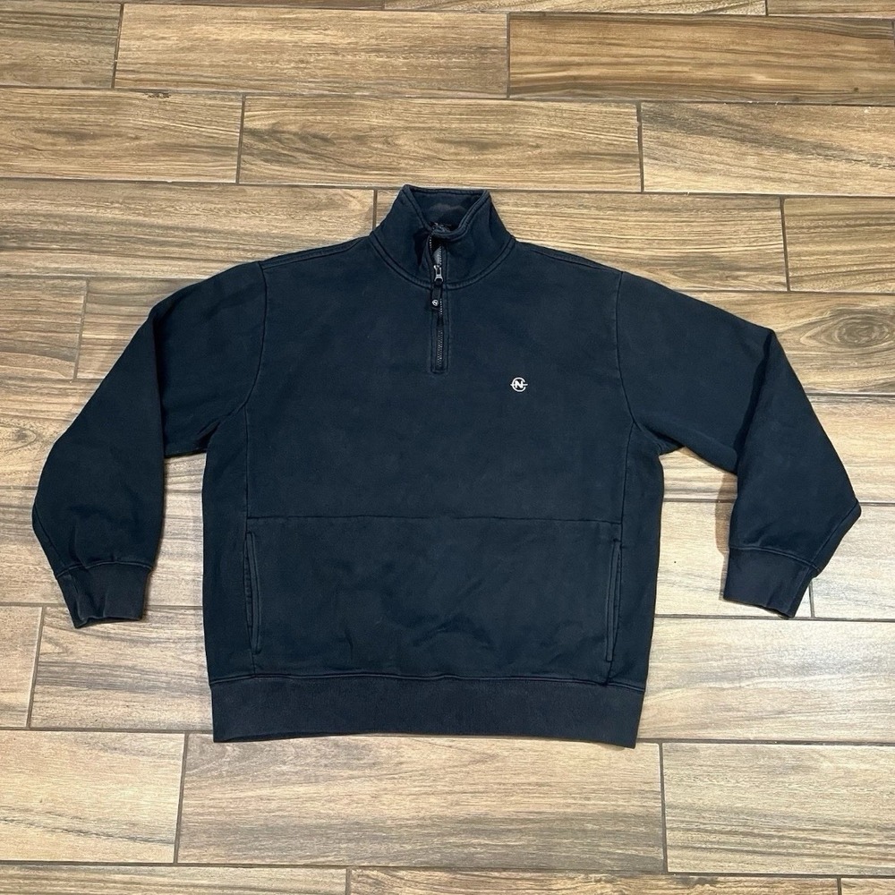 Nautica Competition Quarter Zip Sweatshirt Black Men’s XL Pullover